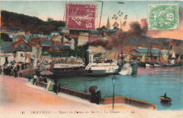 [-5%] FRANCE - Trouville - Départ Du Bateau Du Havre La Touques - Carte Postale Ancienne - Trouville