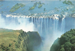 [-5%] ZAMBIE - Aerail View Of The Victoria Falls Showing The Rainbow Falls - Carte Postale - Zambia