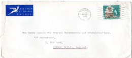 L80573 - Basutoland - 1965 - 12.5c Lancers Gap EF A LpBf MASERU -> Grossbritannien - 1965-1966 Self Government