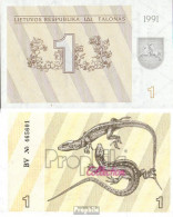 Litauen Pick-Nr: 32a Bankfrisch 1991 1 Talonas - Lithuania