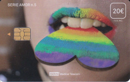 Delcampe - ISN-314 TARJETA DE ESPAÑA DE ISERN DE LA SERIE AMOR Nº5 (LABIOS Y CORAZON) - Basic Issues