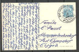 Germany Deutschland DDR BAD SAAROW Pleskow Bahnhofsplatz O 1957 Sonderstempel Post Card - Bad Saarow