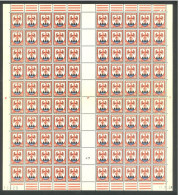 PLANCHE DE 100 TIMBRES N° 758 - Fogli Completi
