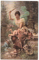Delcampe - Illustrateur : ZATZKA : Wart A Bissl ! - Attend Un Peu : Femme Et Ange : A.M. N° 1721 - Série 142 - Frauen - Women - Zatzka
