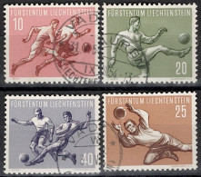 Liechtenstein 1954: Fussball Football Soccer Zu 266-269 Mi 322-325 Yv 284-287 Gestempelt Obliterée Used (Zu CHF 45.00) - 1954 – Zwitserland