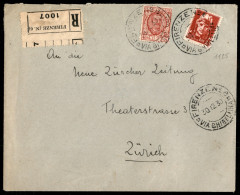 Regno - Vittorio Emanuele III - Busta Raccomandata Affrancata Con 75 Cent Floreale (201) + 2 Lire Imperiale (255) Da Fir - Other & Unclassified