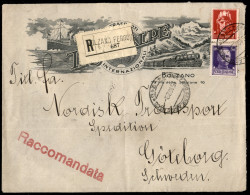 Regno - Vittorio Emanuele III - Busta Commerciale Illustrata Raccomandata Affrancata Con 2 Lire + 50 Cent Imperiale (255 - Other & Unclassified