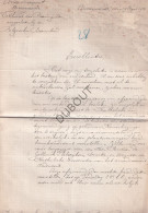 Oudenaarde - Belgische Boerenbond1921 Brief Aan Baron Rouzette, Gesigneerd Door Secretaris  (V3242) - Manuscripts