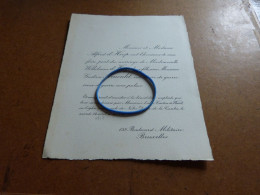 Delcampe - IM22-9 Invitation Wilhelmine D'Hoop Gustave Arnould 1928 - Hochzeit