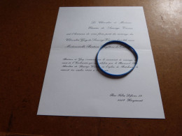 Delcampe - IM22-9 Invitation Chevalier Guy De Sauvage Vercour Béatrice Huyttens De Terbecq  1983 Hargimont - Hochzeit