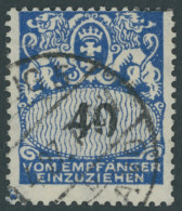 PORTOMARKEN P 34II O, 1923, 40 Pf. Dunkelkobalt Mit Plattenfehler 0 Der Wertangabe 40 Unten Offen, Pracht, Gepr. Kniep,  - Postage Due