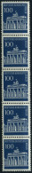 ROLLENMARKEN 290R , 1967, 100 Pf. Brandenburger Tor Im Fünferstreifen, Pracht, Mi. 90.- - Roller Precancels