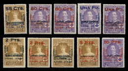 ** 392/401. Cruz Roja Colonias. Muy Bonita. El Primer Valor Con Fijasellos. Un Par De Sellos Ligeras Sombras Del Tiempo. - Unused Stamps