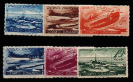** 775/80. Submarino. Bonita. El 15 Ptas. Arruga En La Goma, Normal En Esta Emisión. Cat. 600 €. - Unused Stamps