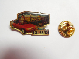 Delcampe - Beau Pin's , Auto Ford , Garage Keller à Obernai , SOUFFLENHEIM - Ford