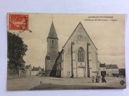 Delcampe - CONDE-SUR-HUISNE (61) : L'Eglise - JRN - 1911 - Domfront