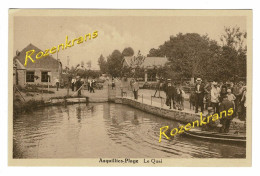 ASQUILLIES Plage Le Quai Quevy Hainaut CPA - Quevy