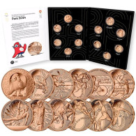 2024 Paris Olympics Official Copper Coins Set- 1/4€ 12pcs Sports Coins Set Coin - Altri & Non Classificati