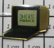 616A PINS PIN'S / Beau Et Rare : Thème INFORMATIQUE / MINITEL 2 3615 MBRICO - Informatica