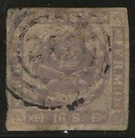 Denmark  .  Y&T  .  6a (2 Scans)  .  54-'64  .  Remains Of A Hinge On The Gumside  .  O    .  Cancelled - Usati