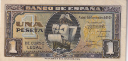 CRBS1356 BILLETE ESPAÑA 1 PESETA 1940 SIN CIRCULAR - Altri & Non Classificati
