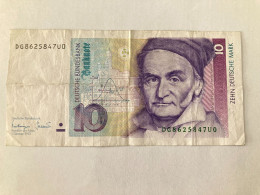 Billet, République Fédérale Allemande, 10 Deutsche Mark, 1993 - Altri & Non Classificati