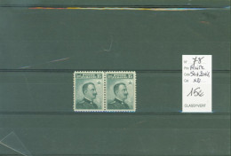 Delcampe - Italie YT N°78 X2 Paire** Victor Emmanuel III Cote 50 € (+200%) X2 Neufs - Mint/hinged
