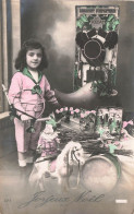 [-5%] FETES - VOEUX - Noël  - Joyeux Noël - Jeune Fille - Jouets - Carte Postale Ancienne - Andere & Zonder Classificatie