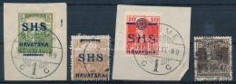 O Fiume 1918 4 Klf SHS Bélyeg "FIUME" Bélyegzéssel, Bodor Vizsgálójellel (20.000) - Other & Unclassified