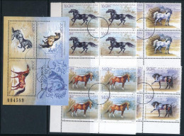 2006 Élő örökségünk II. - Lovak ívsarki Négyestömb MINTA Sor + MINTA Blokk - Other & Unclassified