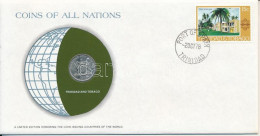 Trinidad és Tobago 1976. 25c Cu-Ni "Nemzetek Pénzérméi" Felbélyegzett Borítékban, Bélyegzéssel T:UNC  Trinidad And Tobag - Unclassified