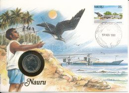 Ausztrália / Nauru 1990. 10c Felbélyegzett Borítékban, Bélyegzéssel, Német Nyelvű Leírással T:UNC  Australia / Nauru 199 - Unclassified