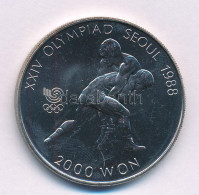 Dél-Korea 1987. 2000W Ni "1988. Nyári Olimpiai Játékok - Szöul / Birkózás" T:UNC South Korea 1987. 2000 Won Ni "Olympic  - Unclassified
