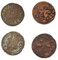 Lengyel Királyság / Litvánia 1664-1666. Solidus Cu "II. János Kázmér" (4db) T:F Poland / Lithuania 1664-1666. Solidus Cu - Unclassified