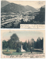 4 Db RÉGI Hosszú Címzéses Külföldi (osztrák és Cseh) Város Képeslap: Prága, Sankt Pölten, Sonntagberg, Bad Ischl / 4 Pre - Unclassified