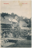 T2/T3 1910 Verespatak, Goldbach, Rosia Montana; Privát Zúzda, Aranybánya. Oprea Miklós Kiadása / Gold Mine, Panning (fl) - Unclassified