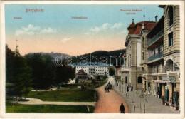 * T2/T3 Bártfafürdő, Bardejovské Kúpele, Bardiov, Bardejov; Sétatér, Deák Szálloda, Erzsébet Királyné Szálloda, Reichard - Unclassified