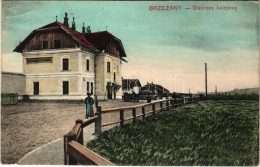 T2/T3 1916 Berezhany, Brzezany, Berezsani; Dworzec Kolejowy / Railway Station + "TÁBORI POSTAHIVATAL 70." (EB) - Unclassified