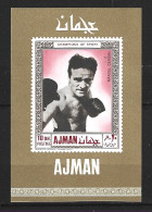 Delcampe - AJMAN. BF Non Dentelé/imperforated De 1969. Marcel Cerdan. - Boxe