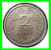 ALEMANIA ( GERMANY ) - WEIMAR REPUBLIC 2 REICHSMARK  DEUTSCHES REICH AÑO 1927 – CECA - A - BERLIN.COMPOSITIONS - SILVER - 2 Reichsmark
