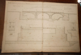 Plan Du Pont Saint-Michel à Paris.1858. - Public Works