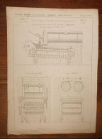 Plan D'une Grille Mobile Fumivore De M. J.B. Tailfer Et Cie. 1859. - Public Works