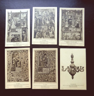 Lot 6 CPA - Londres Musée Victoria Et Albert Museum : 5 Parchemins Du Livre D'Heures De Marguerite De Foix +  Chandelie - Verzamelingen & Kavels