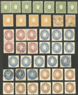 GERMANY: Sc.15/19, Lot Of Stamps Issued In 1863, Mint With Gum Or Used, Fine To Very Fine General Quality. Catalog Value - Saxony