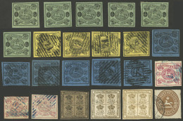 GERMANY: Sc.6 + Other Values, Small Group Of Classic Stamps Issued Between 1853 And 1865, Used Or Mint (almost All With  - Brunswick