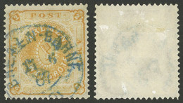GERMANY: Sc.11, 1866/7 2gr. Orange With Blue "BREMEN - BAHNF." Cancel, With Minor Defects Expertly Repaired, Superb Appe - Bremen