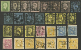 GERMANY: Sc.1/13 (not Consecutive), Lot Of Stamps Mainly Used And In General Of Fine To Very Fine Quality, There Is A Go - Other & Unclassified