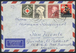WEST GERMANY: 3 Covers Sent To Argentina Between 1953 And 1954, Nice Postages, VF Quality! - Other & Unclassified