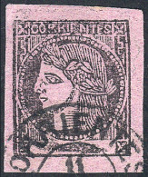 ARGENTINA: GJ.15, Dark Lilac, Type 1, Used With Double Circle Datestamp Of Corrientes, Excellent Quality! - Corrientes (1856-1880)