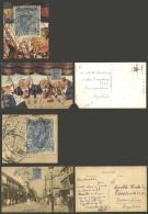 BURMA: 25/AP And 28/DE/1938 Bassein - Argentina, 2 Postcards Franked With Sc.8, One With Corner Defect, The Other One Of - Burma (...-1947)